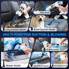 Jonyj Car Vacuum Cleaner 16000Pa Hand Held Vacuum Portable Cordless 2 In 1 Air