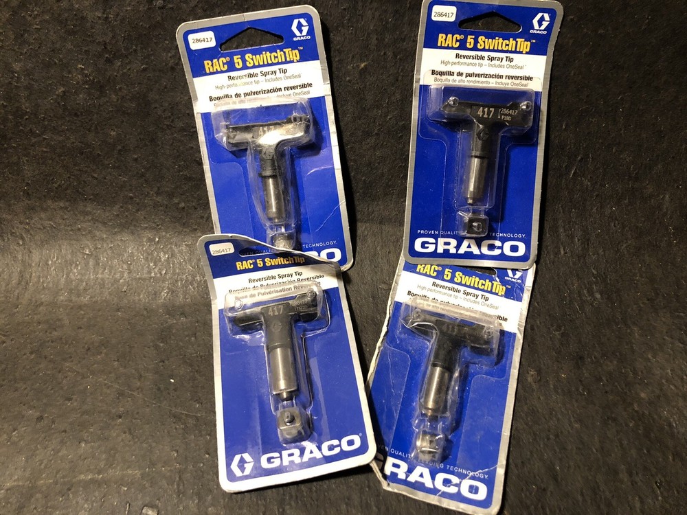 4-Graco 286417 RAC 5 Switch Tip Reversible Airless Spray Tip, 417