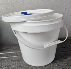 2Xl 2Xl1 Empty Dispenser bucket, White, High Density Polyethylene