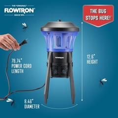 Flowtron Outdoor Bug Trap | UV Light & Powerful Fan with ½ Acre Coverage