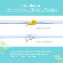Enema Kit Replacement Part – 6.6ft Silicone Hose With 6 Tips, Clear