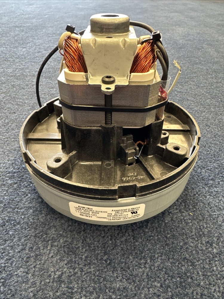 Ametek Lamb 119996-00 Single Stage 5.7″ Vacuum 240 Volt Motor Air-Flow NEW