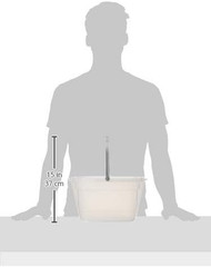 Cleaning Bucket Rectangular for Mopping or Storage with Handle and Built-In Pour