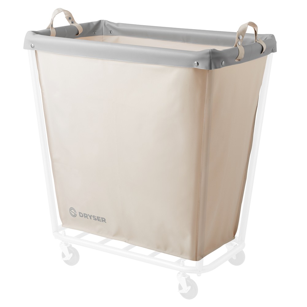Round Replacement Commercial Laundry Hamper Canvas Bag for Model 320L White