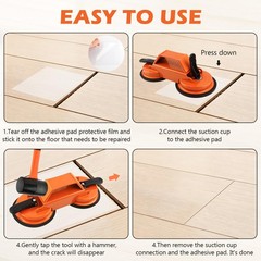 Floor Gap Fixer Tool, Plank Repair Kit, Dual Suction Cup Fix…