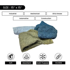 Mixed Color Terry Towels, Cotton Cleaning Rags – 10 LBS. BOX – Multipurpose Use