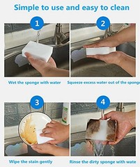Magic Sponges Cleaning Eraser,50 Pack Melamine Sponge 3.93×2.36×0.79in, 50pcs