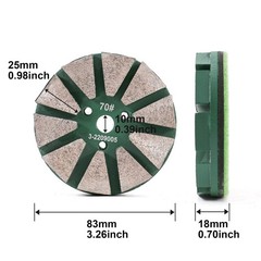 3″ Diamond Polishing Pads for Tile, Stone, Marble, Concrete – Grit 70 (3-Pack)