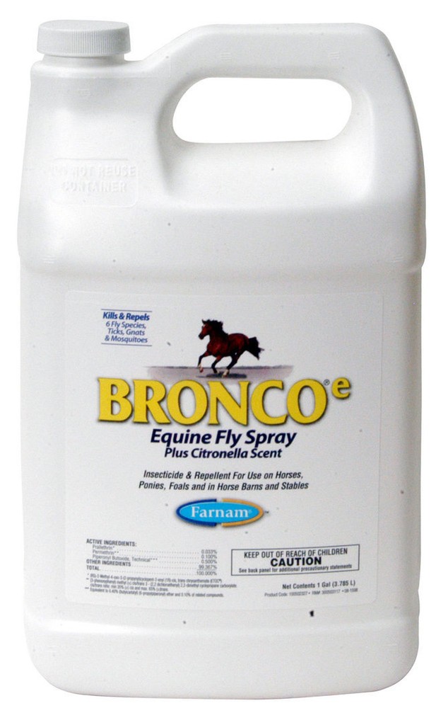 Bronco Equine Fly Spray with Citronella – 1 Gallon