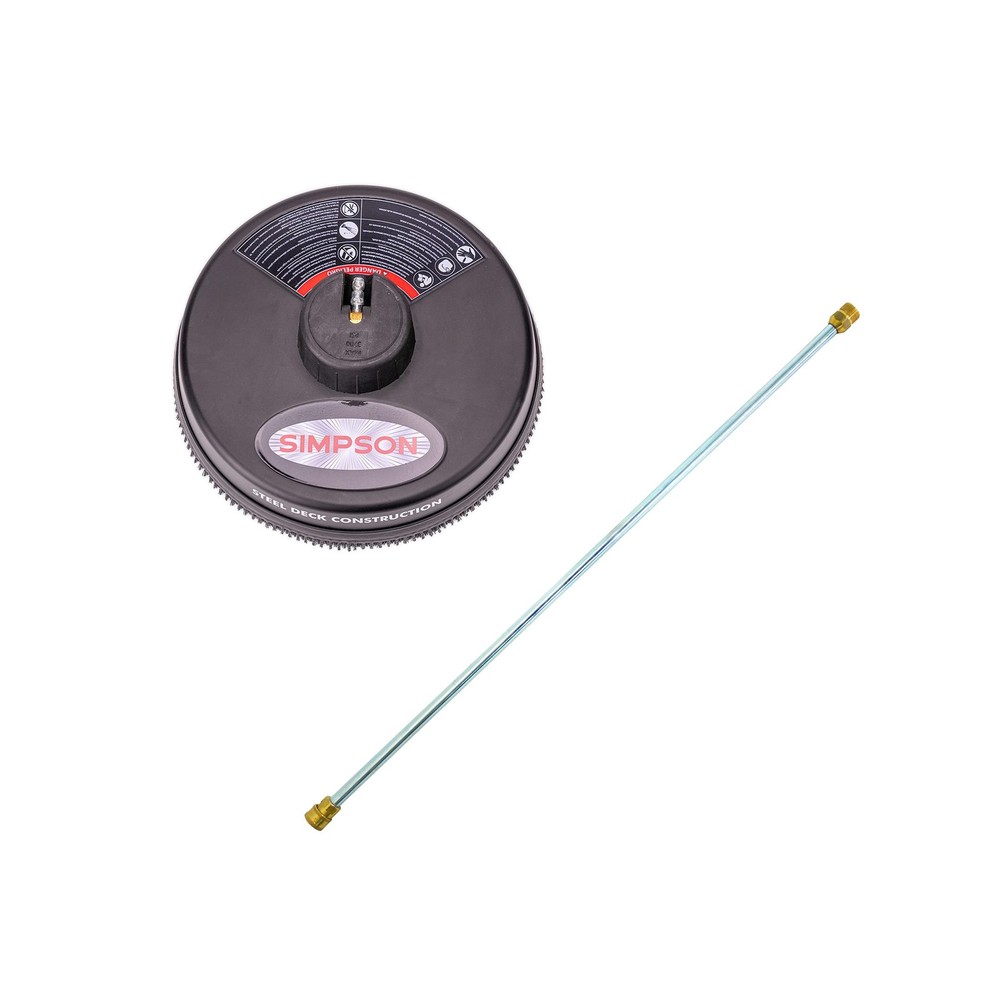 80165 Universal Scrubber 15″ Steel Pressure Washer Surface Cleaner for Cold W…