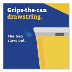 Glad 70427 23.75″ x 24.88″ 13-Gal Drawstring Trash Bags – Gray (100/CT) New