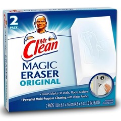Mr Clean Erase and Renew Magic Eraser, Original, 2 Count (Pack of 1), Prints