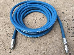 25ft 3/8″ 4000PSI Blue Non-Marking Pressure Washer Hose (Flexible) (New)