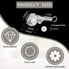 4 Pieces Blind Wand Tilter Control for 1 Inch Mini 1 Inch, Transparent