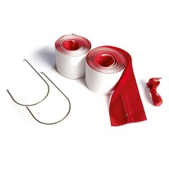 ZipWall HDAZ2 Heavy Duty 3″x84″ Adhesive Zippers 2-Pack with Hooks & Cutter, Red