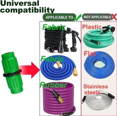10 Sets Expandable Garden Hose Repair Kit, Plastic Flex ½ inch, Green