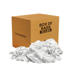White Knit T-Shirt Cotton Rags-600 lbs. Pallet 60×10 Boxes-Multipurpose Cleaning
