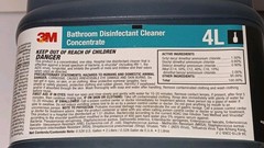 3M™ Bathroom Disinfectant Cleaner Concentrate 4L Gray Cap 2 Liter