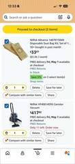 Nilfisk VP400 HEPA Bagged Canister Vacuum Corded Electric w/ Attachments