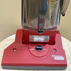 Sanitaire Commercial True HEPA Cyclonic System Upright Vacuum, Red