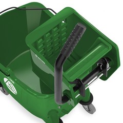 33 Quart Commercial Mop Bucket with Side Press Wringer, Green