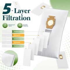 10 Pack Vacuum Bags [Model 204814] Compatible with Kirby 10 PACK