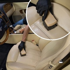 1 PC Car Interior Cleaning Brush with Long Horse Hair Bristles for Automotive, H