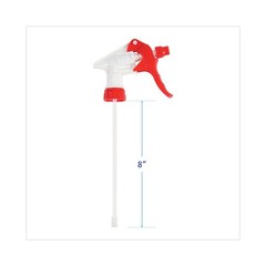 Boardwalk 9227 8″ Trigger Sprayer for 16 – 24 oz. Bottles – RD/WHT (24/CT) New