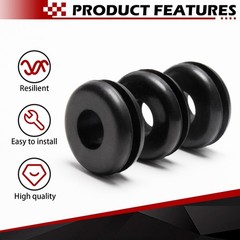 Rubber Grommet 5 Pack of Pressure Washer Nozzle Tips 7/8 inches, Black