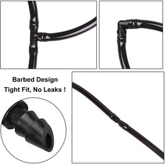 JAYEE 100 Pack Drip Irrigation 1/4′ Barbed 100P-Coupling, D 100P- Couplings
