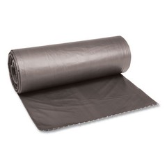 Boardwalk Can Liners, 45 gal, 0.95 mil, 40″x46″, Gray, 25 Bags/Roll, 8 Rolls/CT