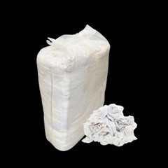 White Knit T-Shirt 100% Cotton Cleaning Rags 50 lbs. Bag – Multipurpose Cleaning
