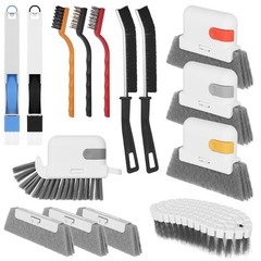15 Pcs Window Groove Cleaning Brush Tool, Door Track Cleaner Black