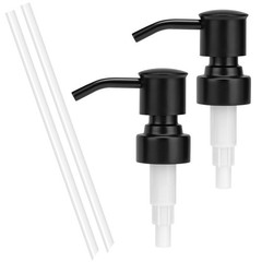 2 Pack Black 304 Stainless Steel Soap Dispenser Pump 2 Pack,