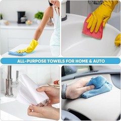 Microfiber cleaning cloths, workshop paper towels, 330 sheets/6 rolls