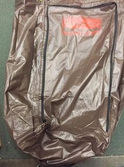 2x RUBBERMAID VINYL REPLACEMENT BAG Brown Maid Cart Zippered housekeeping hotel