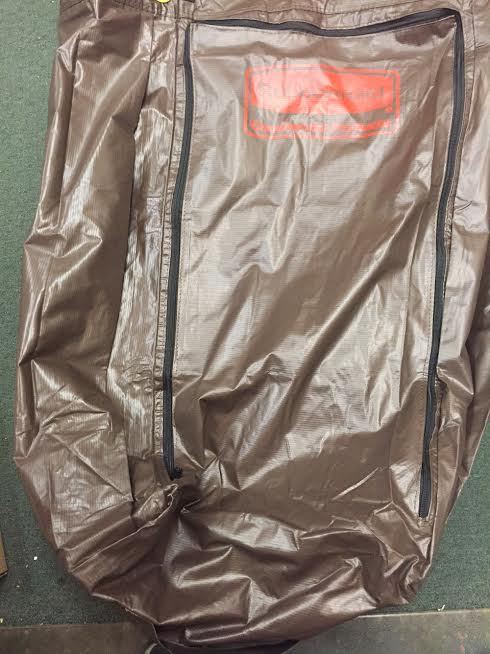 RUBBERMAID VINYL REPLACEMENT BAG Brown 4 Maid Cart Zippered housekeeping Hotel