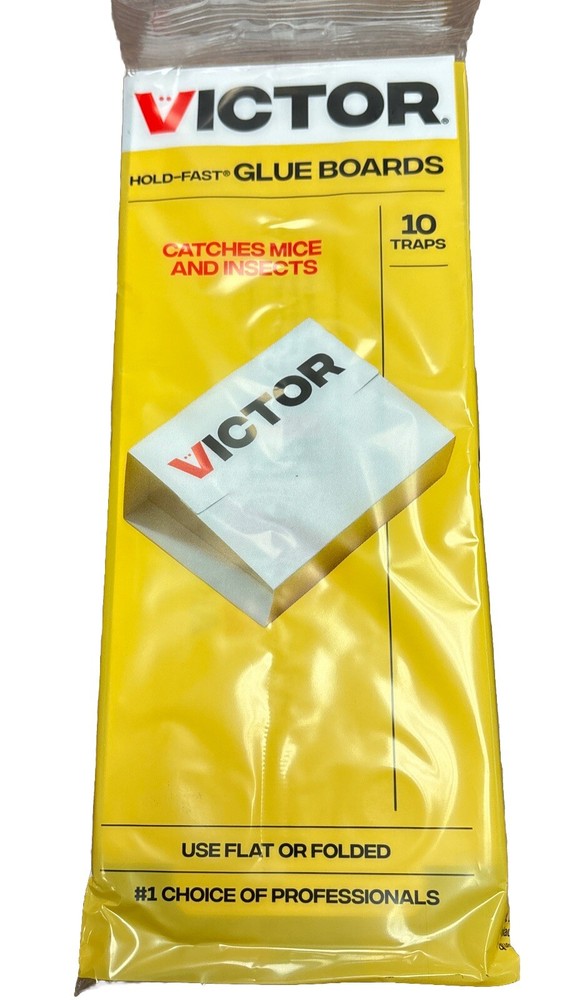 Victor Holdfast Glue Traps Mice Insects 10 glue boards , Use Flat Or Folded