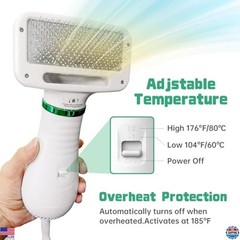 2-in-1 Dog Hair Dryer & Slicker Brush – 300W Portable Grooming Tool for Pets