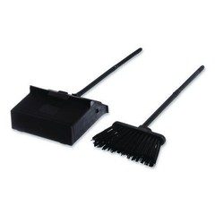 Carlisle Duo-Pan Upright Dust Pan and Broom, 11.8 x 36, 24.5″ Handle, Plastic
