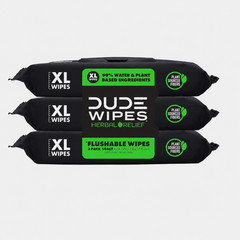 DUDE Wipes Herbal Relief Flushable Wipes 3 Pack 144 XL Wipes New