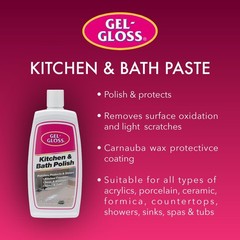 Gel-Gloss Home Kitchen & Bath Polish | Carnauba 16 Fl Oz (Pack of 1), White