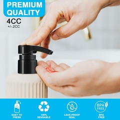 4-Pack Shampoo Pump for Liter 33.8 oz Shampoo and Conditioner Pump Dispenser