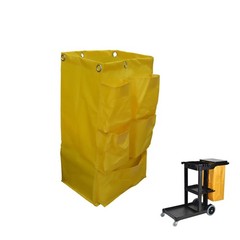 Replacement Janitorial Cart Bag, High Capacity Waterproof Thickened Housekeep…