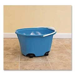 Quickie EZ-Glide Bucket on Wheels, 5 qt, Blue