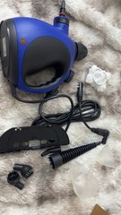Klona EM-307 Handheld Steam Cleaner Blue with Accessories and Attachments