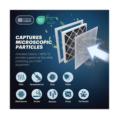 BNX TruFilter 20x20x1 MERV 12 Odor Defense (6-Pack) AC Furnace Air Filter wit…