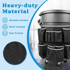 Trash Can Caddy Bag Fit 32-55 Gallon Garbage Bin, Cleaning Caddy Bag with Adj…