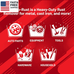 ER012 Heavy Duty – 128 Oz., Rust Remover for Auto Parts, Hardware, Antiques