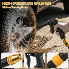 High pressure hose nozzle – Upgraded Garden Hose Sprayer – Car Wash Black